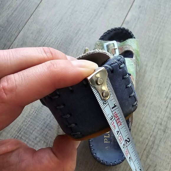 La Plume Jen Leather Suede pastel flowers slides Sandals floral casual 8.5 - Picture 7 of 11